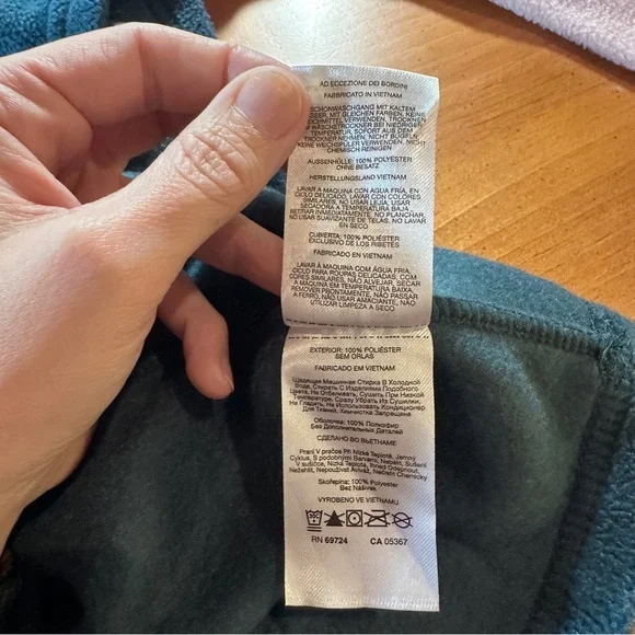 Columbia Two-Tone Pink and Teal Fleece Pullover - Picture 7 of 7